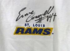 Antigua Men's Pullover Shirt St. Louis Rams Signed Ernie Conwell #84 NWT