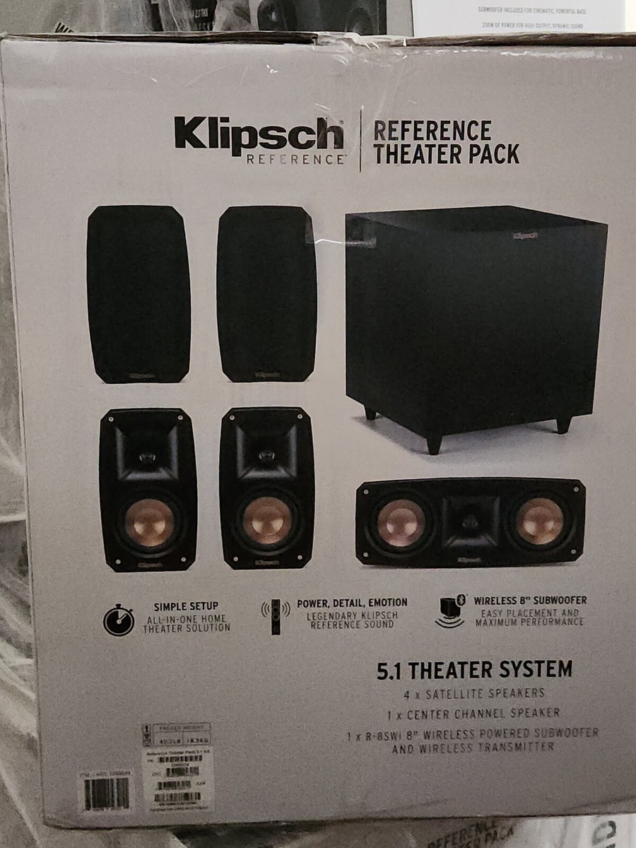 クリプシュ Reference Theater Pack 5.1サウンドシステム Amazon.com: Klipsch Black Reference Theater Pack 5.1
