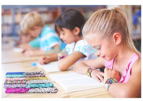 Mixed Wrist Sequins Snap Slap Bands Kids Boy Girl Gift Party Favor Novelty Toys - Picture 6 of 9