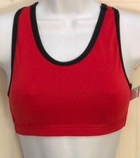 GK ELITE CHEER CROP TOP ADULT SMALL RED BLACK DRYTECH RACERBACK AS NWT 