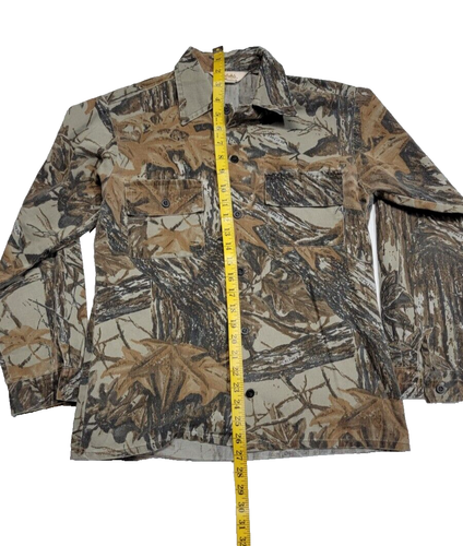 Vintage Cabela's Realtree Button-Up Camo Hunting Flannel Shirt Boys 18 USA - Picture 2 of 10