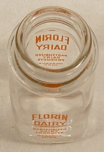 FLORIN DAIRY WABASHA MINNESOTA HALF PINT MILK BOTTLE - Picture 5 of 5