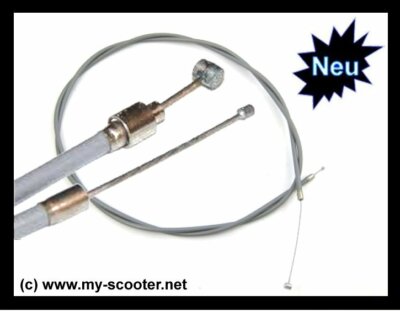 VESPA Seilzug Gas Gaszug, komplett  V50 N Special S R L Elestart V 90 125 PV ET3