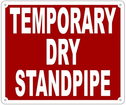 TEMPORARY DRY STANDPIPE SIGN(Aluminium Reflective , RED 10x12)-REF24-1027 video thumbnail