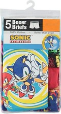 Sonic the Hedgehog 5 Boxer Briefs Underwear Boy Size 6
