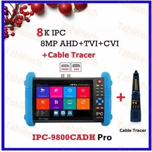 8MP IPC-9800Pro 7" IPC 8MP AHD CVI TVI CVBS SDI CCTV Camera Tester Testing Tool - Picture 20 of 22