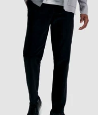 Kenneth Cole Reaction Men's Black Slim Stretch Corduroy Pants Size 34W 30L