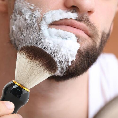 Pennello da barba Manico antiscivolo Pennello da barba professionale per - Foto 1 di 22