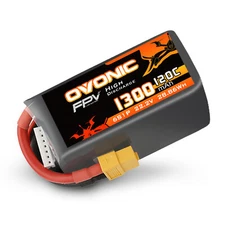 Ovonic 6S Lipo Battery 22.2V 120C 1300mAh XT60 For FPV Quadcopter RC Drone