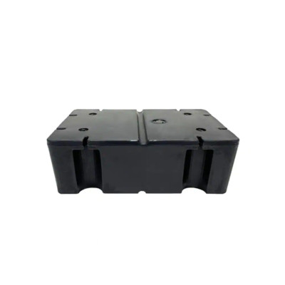 Dock Float Drum 24 in. x 36 in. x 12 in. Foam Filled Boat Docking System Black