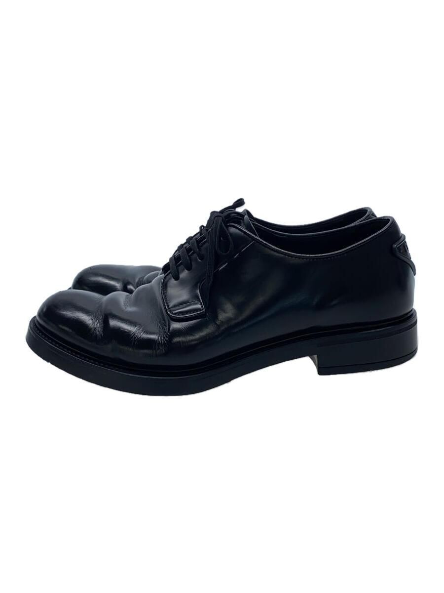 PRADA Dress Shoe US 7.5 Black LEATHER 2EG394 TRIANGLE LOGO PRADA Dress Shoe US 7.5 Black LEATHER 2EG394 TRIANGLE LOGO