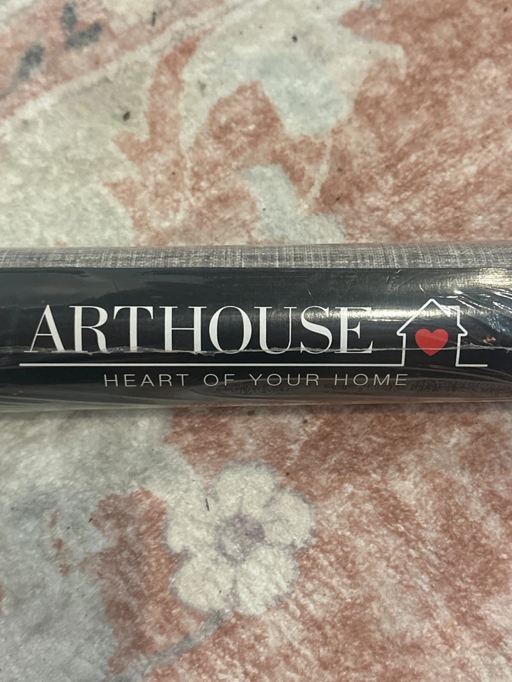 NUEVO Papel Pintado Texturas Lino Arthouse 676007, Gris Medio Sellado Neutro Sin Pegar Foto 3 de 4