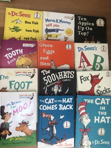 dr seuss book lot 22 beginner books hard cover Vintage - Foto 5 di 5