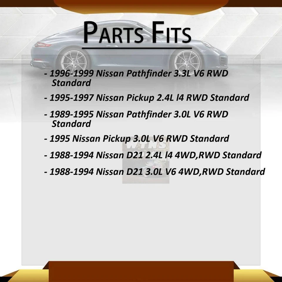 Se adapta a 1988 1989 1990 1991 Nissan D21 GMB eje trasero todas las juntas junta universal Foto 2 de 4