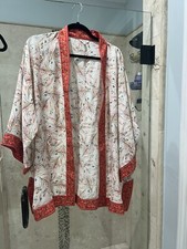 Max Studio Kimono Women's XL Open Front Top Floral Beach Bohemian Multicolor