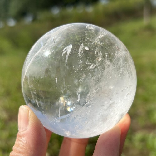 0.9LB Hand Carved Clear quartz Ball Natural Reiki Crystal Sphere Gift XQ2935 - Picture 4 of 12