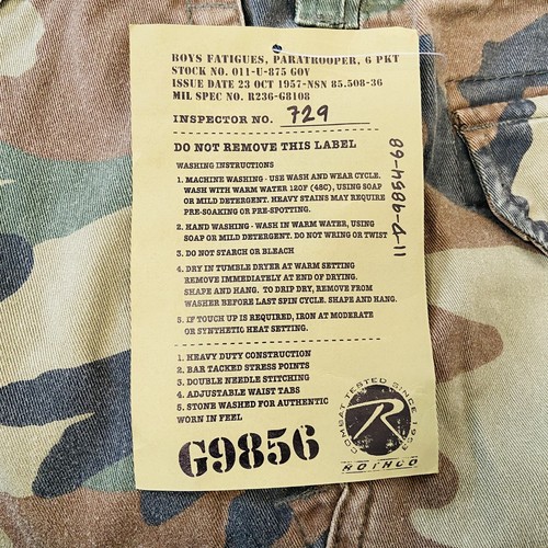 Kids BDU Cargo Fatigue Pants Camouflage Military Rothco Size XL Woodland Camo - Picture 9 of 10