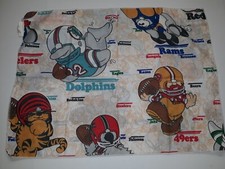 NFL Vintage 1990's Cotton NFL Fabric 24x18.5 Rare
