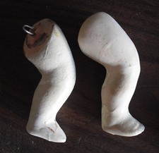 Set of Vintage 1930s Composition Girl Doll Bent Legs 4" Long
