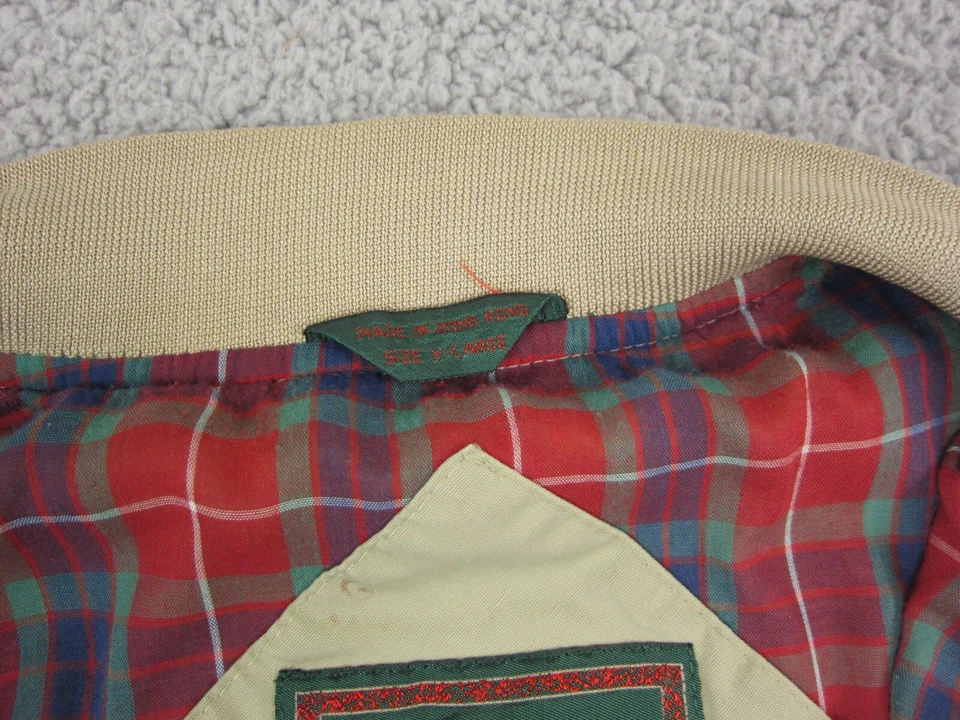 Chaqueta De Colección Field & Stream Para Hombre Extra Grande XL Marrón Años 80 Motociclista Crucero Cremallera Foto 4 de 4