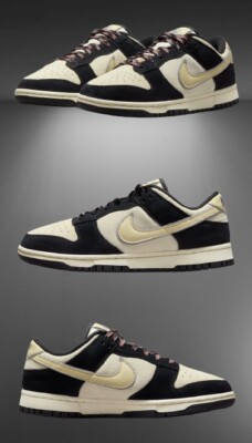 Nike Dunk Low Black Suede Men'sz-10 LX Gold Suede Panda Nike Dunk Low Black Suede Men'sz-10 LX Gold Suede Panda