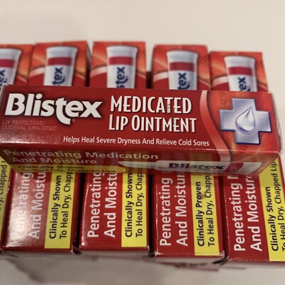 (20) Blistex Medicated Lip Ointment Lip Protectant NEW .21 Oz Relives Cold Sores