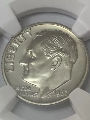 1967 SMS MS 66 FT Dime NGC  Wow FT!!