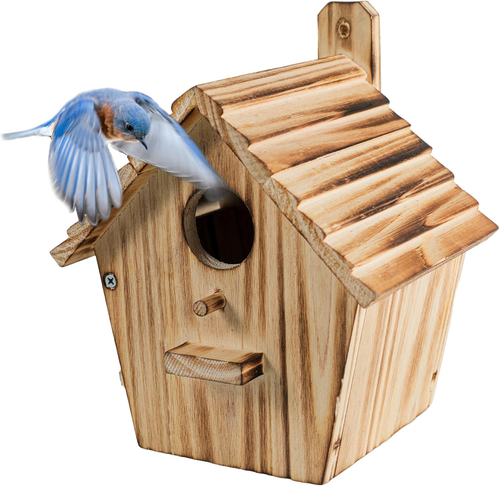 Bird House Bird Houses for outside with Pole Wooden Bird House for Finch Bluebir - Picture 11 of 12