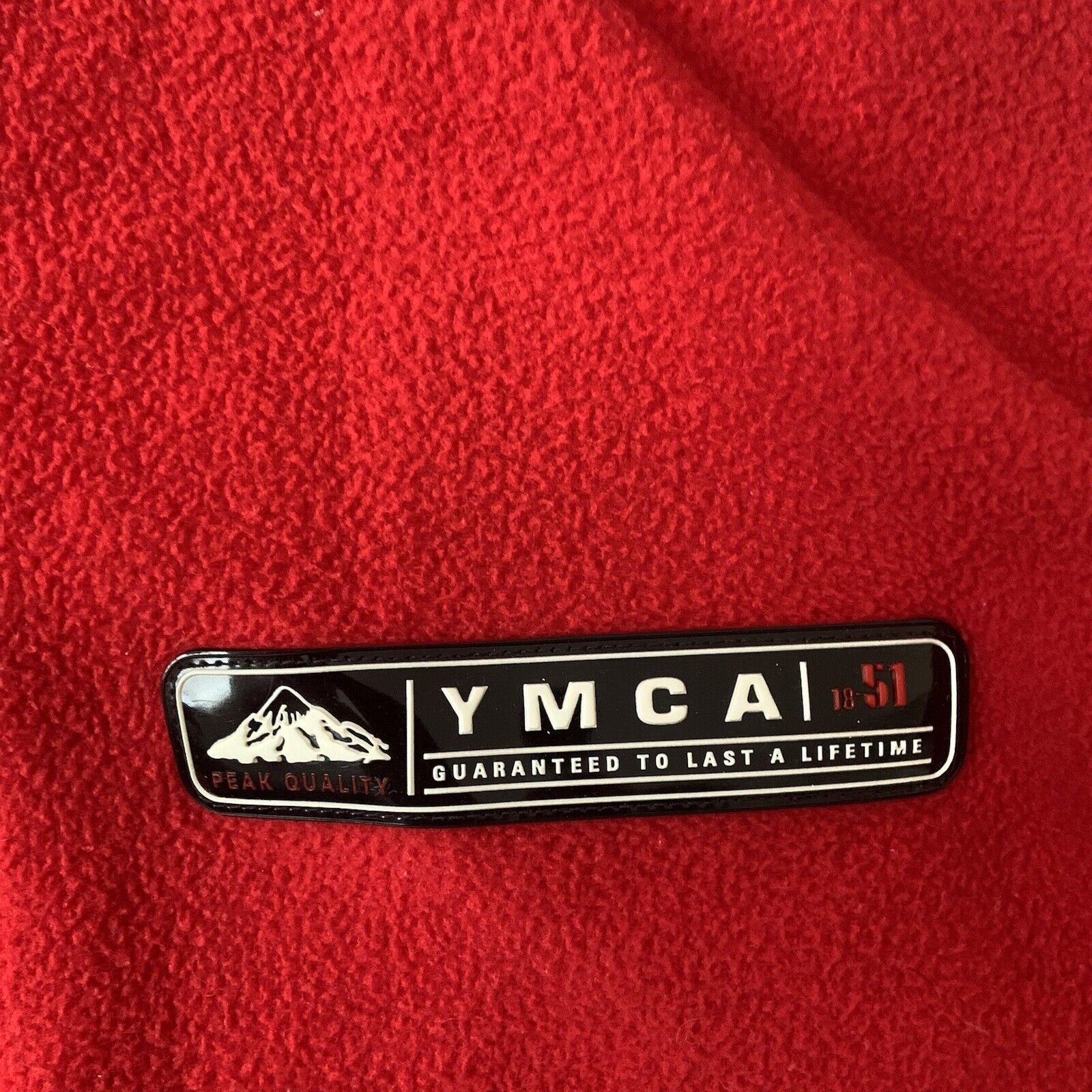 Vintage Champion YMCA Mens XL 1/4 Zip Red Fleece … - image 3