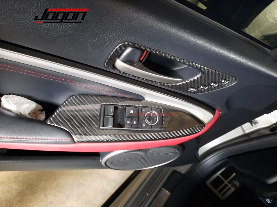 Real Carbon For Lexus RC F USC10 ART 2014-25 RCF Door Window Switch Button Cover - Image 3 of 4