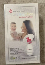 New NatureBond 100% Food Grade Silicone Breast Pump w/ Stopper Small & Portable
