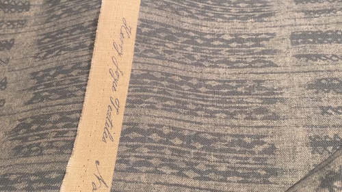 1 Yd KERRY JOYCE 1048 Kintu Mediterranean Hand Print 100% Linen Fabric (3 avail) - Video 1 of 1
