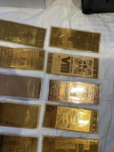 Super Bowl 22kt Gold 27 Tickets See Photos. Factory Sealed . See Photos - Picture 19 of 24