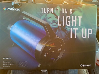 polaroid wireless led boombox