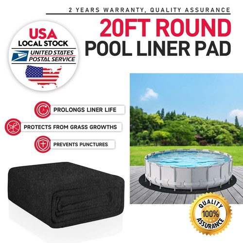 Round Pool Liner Pad Aboveground Pool Floor Mats Swimming Pool Ground 20Ft US