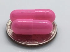Empty Gelatin Capsules Size 4 PINK Gelcaps x100 count also known as Gelcaps