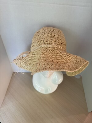 Scala Pronto Natural Beige Paper Straw Floppy Sun Hat | eBay