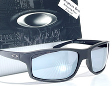 NEW Oakley GIBSTON Matte Black POLARIZED Galaxy Chrome Lens Sunglass 9449-15