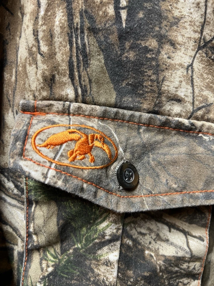 Real Tree Duck Commander Button Up Long Sleeve Camo Shirt Size 1XL - Image 2 of 4