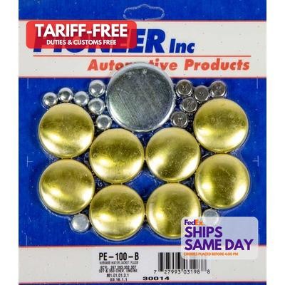 Pioneer PE-100-B, Kit Natural Brass / Steel 350 Chevy Freeze Plug Kit - Brass - Picture 1 of 10