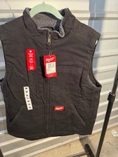 Milwaukee Vest Men's Black Small S Sherpa Lined Heavy Duty Workwear