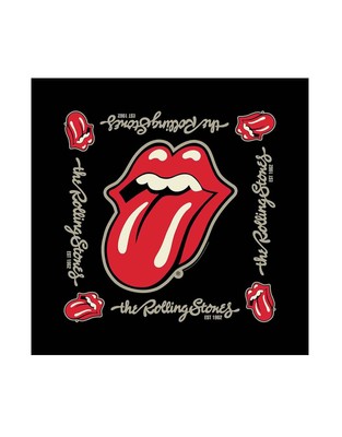 The Rolling Stones Bandana gegründet 1962 Bandlogo offiziell schwarz 21 x 21 Zoll