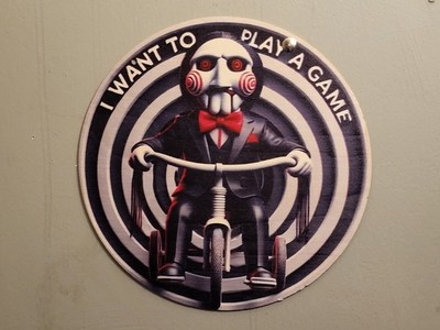 Billy The Puppet Saw Jigsaw Horror Wooden Sign Gift Art Picture Wall Deco