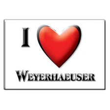 Weyerhaeuser, Rusk County, Wisconsin - Fridge Magnet I Love Souvenir Usa