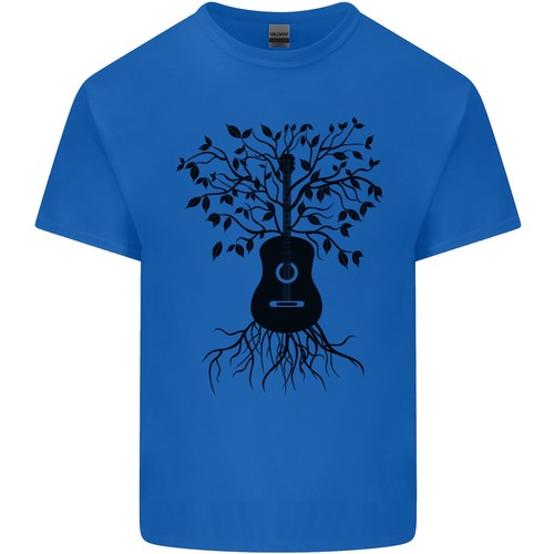 Acoustic Guitar Tree Roots Guitarist Music Kids T-Shirt Childrens - Picture 2 of 23