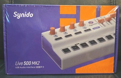 Synido Live 500 MK2 USB Audio Interface Mixer Bundle Sound Card New Sealed 