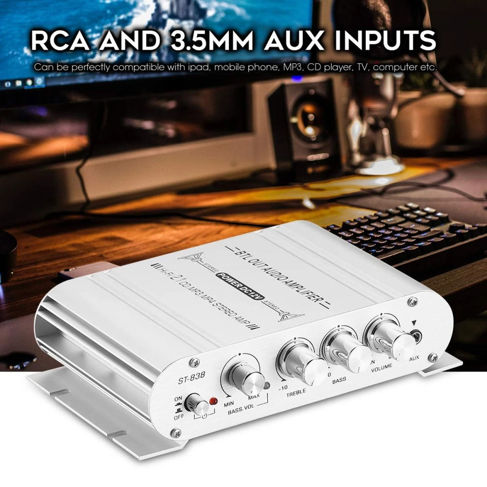 80W 12V Auto Stereo Mini Power Amplifier Audio Verstärker HiFi Audio Verstärker- - Bild 3 von 4