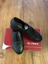 Jazz Dance Shoe suede soles So Danca JZ95 Black Adult size 6 and 6.5