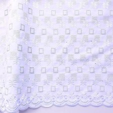 Cotton Swiss Voile Lace Fabric 5 Yards White African Dry Nigerian Dubai Embro...