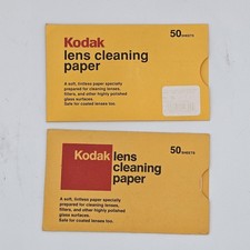 Vintage Kodak Lens Cleaning Paper 50 Sheets Lot 2 Camera Ephemera Opened/Unused